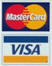 A picture of two different credit cards.